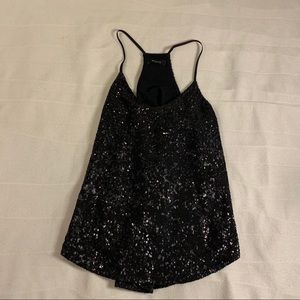 Black Sequin Tank Top | RW&CO